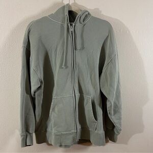 TNA Women's Zip Up Sweater in Light Green
